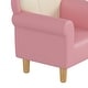 preview thumbnail 9 of 10, Upholstered Kids Sofa, Princess Armchair for Children, Petal Shape Toddler Sofa Chair for Playroom, Children's Bedroom