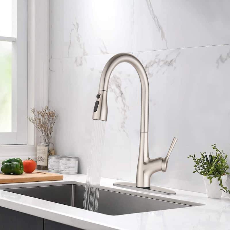 DORNBERG High Arc Pull Down Kitchen Sink Faucet