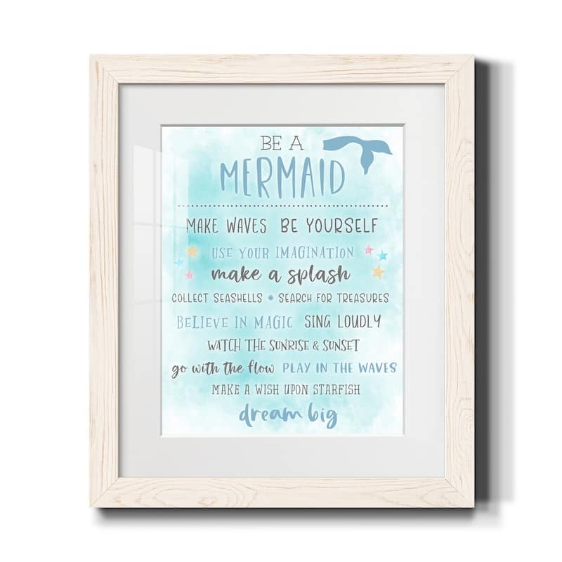 Be a Mermaid-Premium Framed Print - Ready to Hang - 17X20 - White