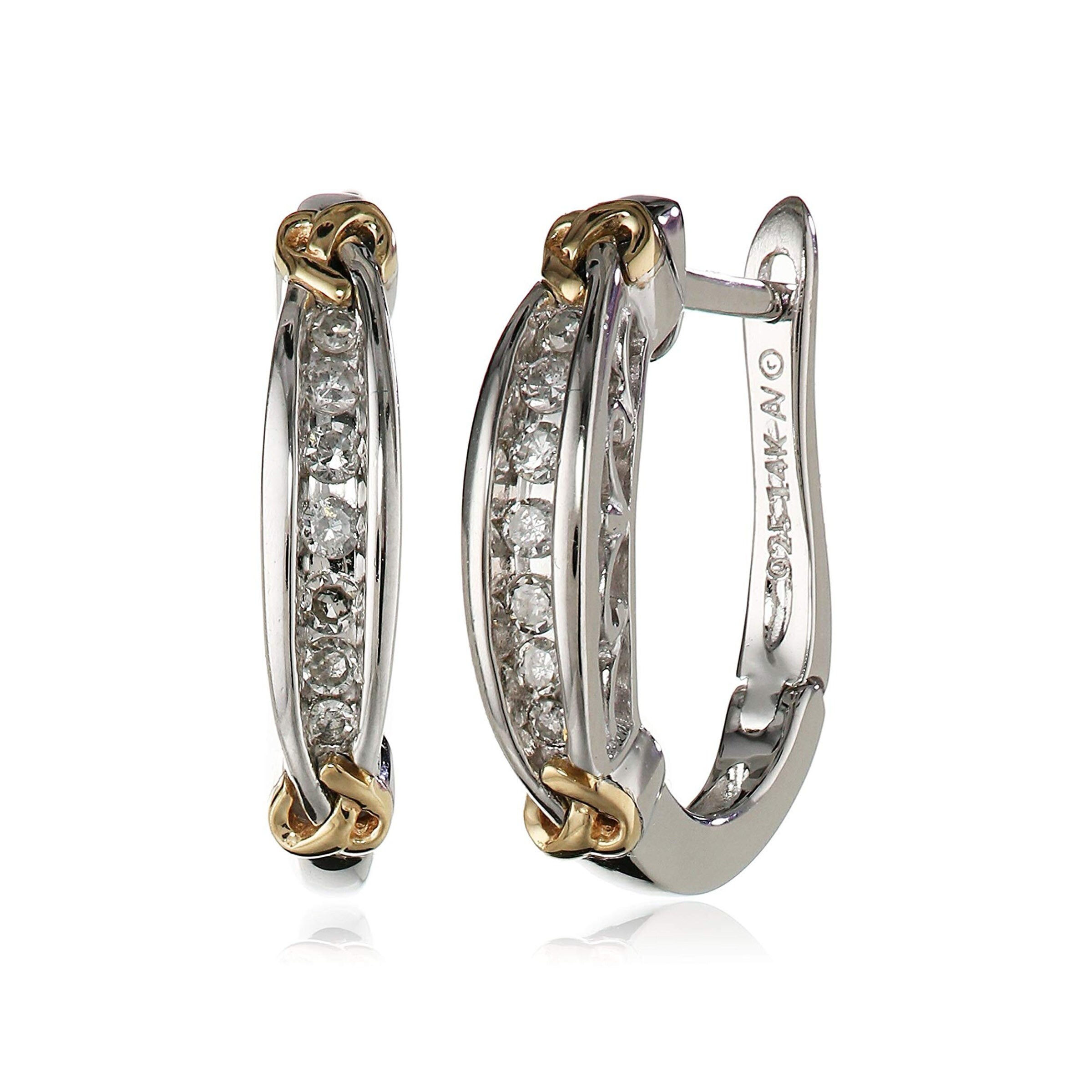 6 carat diamond hoop earrings