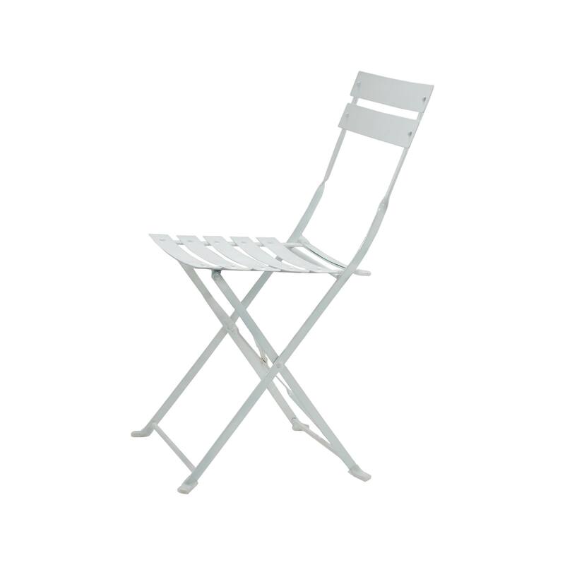 Solid Outdoor Patio Foldable Chair Set - 32" - Set of 2 - White
