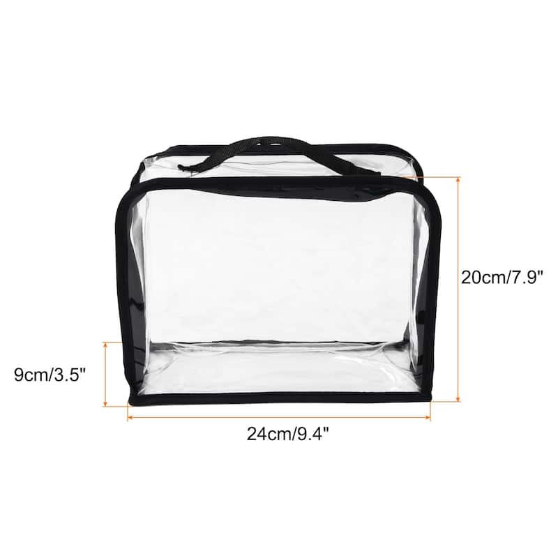 Handbag Dust Bags, PVC Clear Dustproof Purse Handbag Cover, Black - M