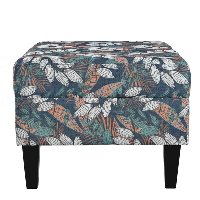 Versatile Ottoman with Cushioned Comfort and Stylish Birch Legs