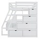 preview thumbnail 17 of 25, Full Size Loft Bed with 7 Drawers 2 Shelves and Desk
