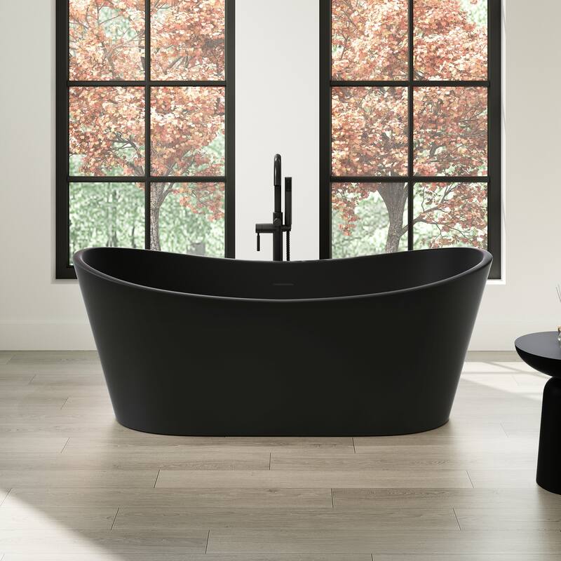 OVE Herschel 60-inch Free-Standing Bathtub in Matte Black