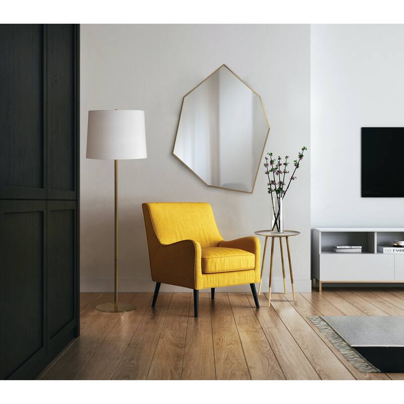 Renwil Radison 60" Length Floor lamp, Antique Brass - Antique Brass