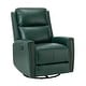 preview thumbnail 48 of 111, Fiacro 30.31" Genuine Leather Wingback Swivel Rocker Recliner with Nailhead Trim