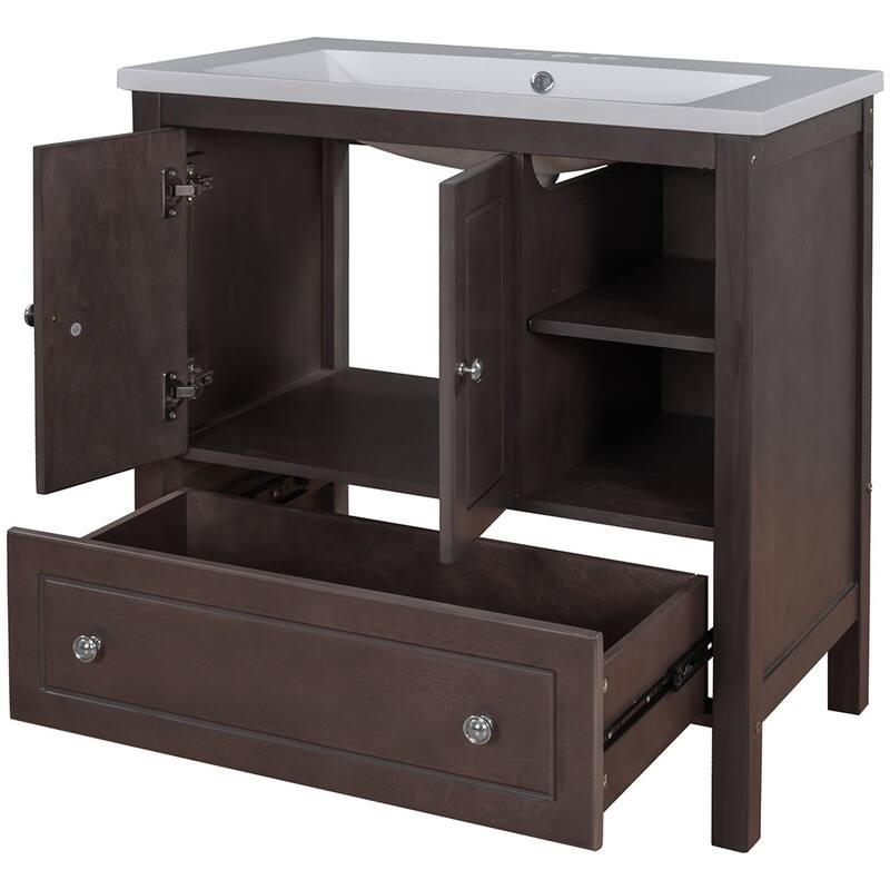 30" Bathroom Vanity with Sink Storage Cabinet and Drawers