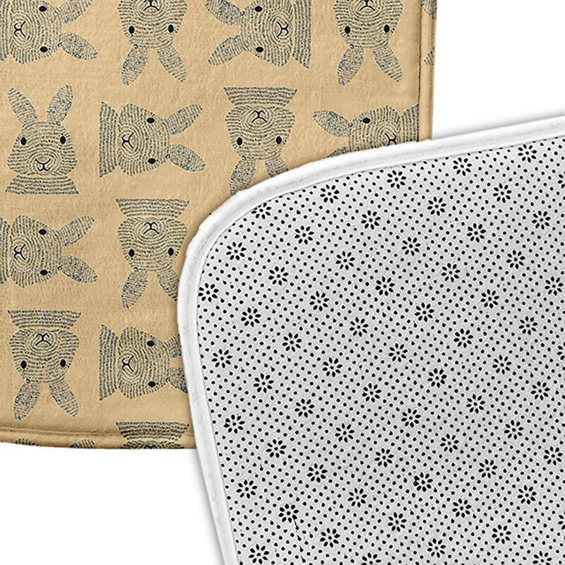 Criss Cross Bunnies Bathmat