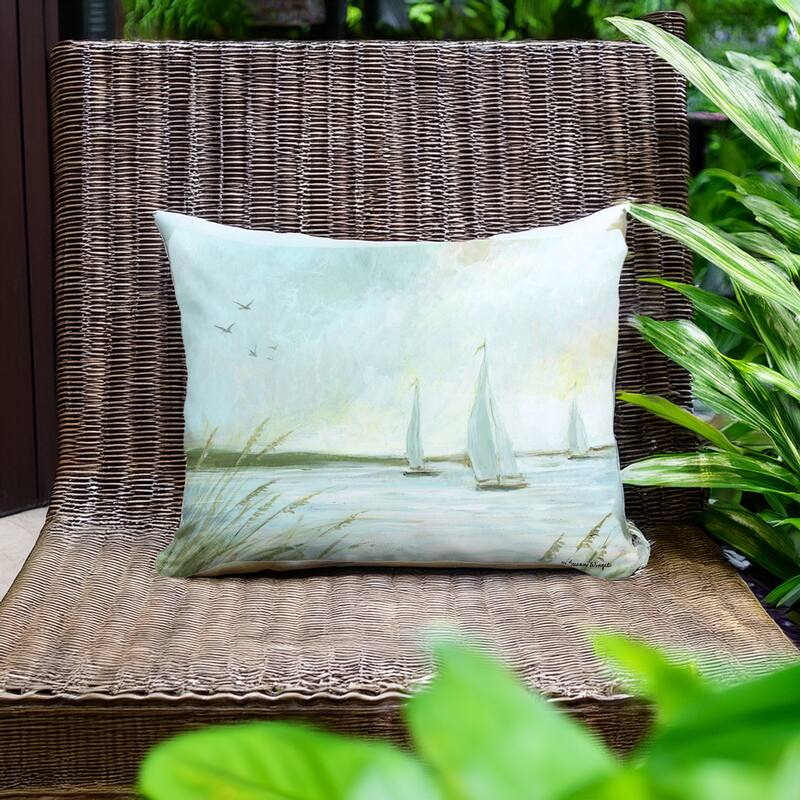 Magnolia Casual Outdoor Pillow Sailboats 13x18