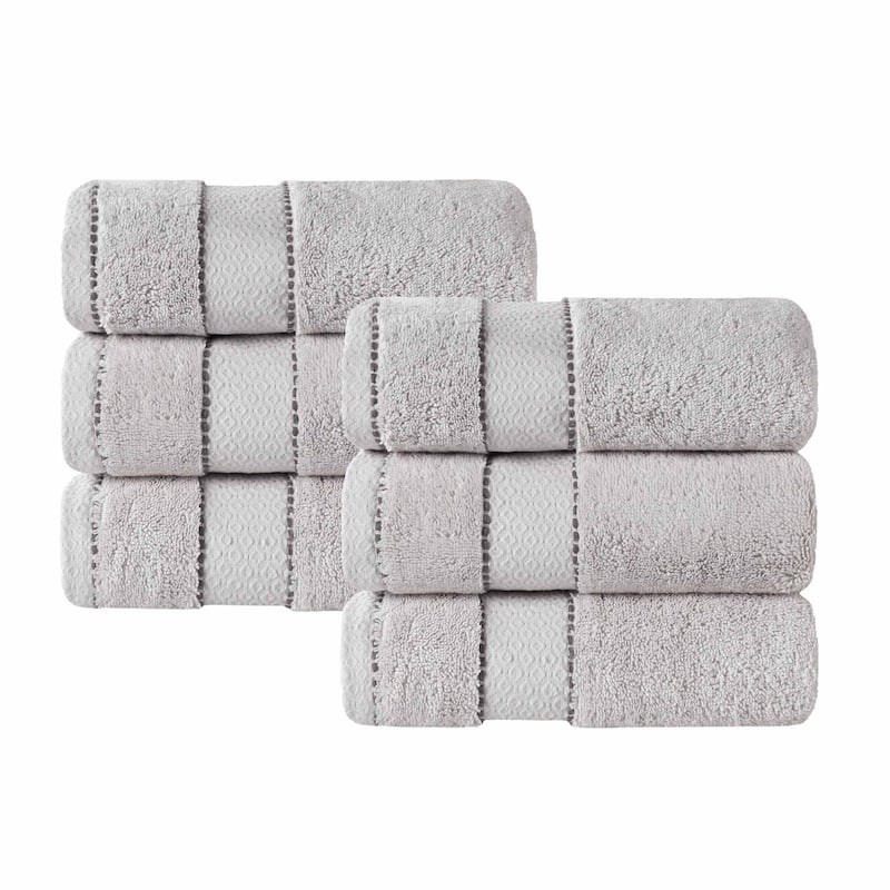 Superior Niles Cotton Ultra-Plush Absorbent Hand Towels, Set of 6
