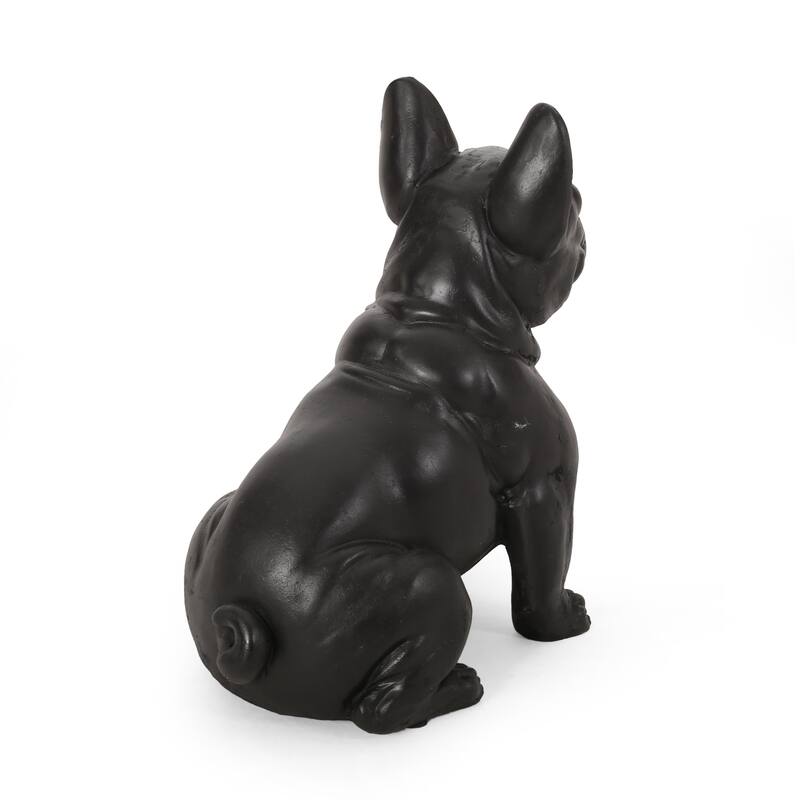Roomfitters 17-Inch French Bulldog Garden Statue, Cast Stone Outdoor Dog Sculpture