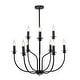 preview thumbnail 2 of 2, Ayada Black 9-Light Two Tier Candelabra 30-Inch Chandelier