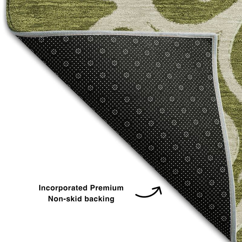 Premium Washable Super Soft Transitional Scroll Mayfield Rug
