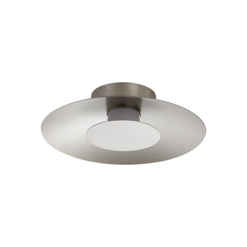Golden Lighting 6400-FM12 SAN Luma 12" Wide Semi-flush Ceiling Fixture - Sand Nickel