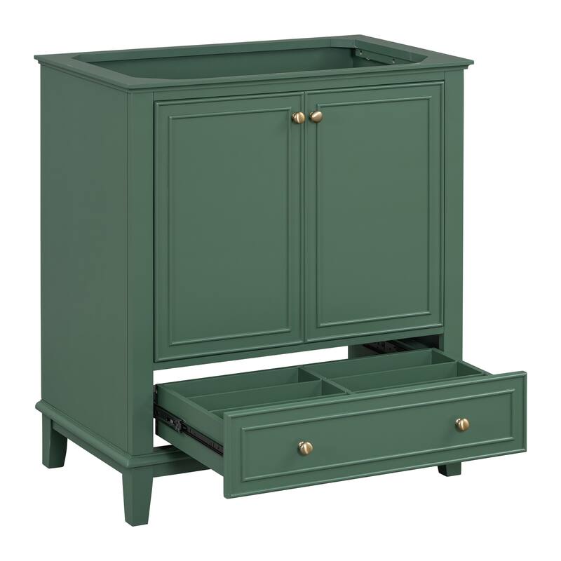 GDFStudio - Avalon 30-Inch Bathroom Vanity Base Cabinet, Multi-functional Cabinet, Solid Wood & MDF Board, Painted Finish
