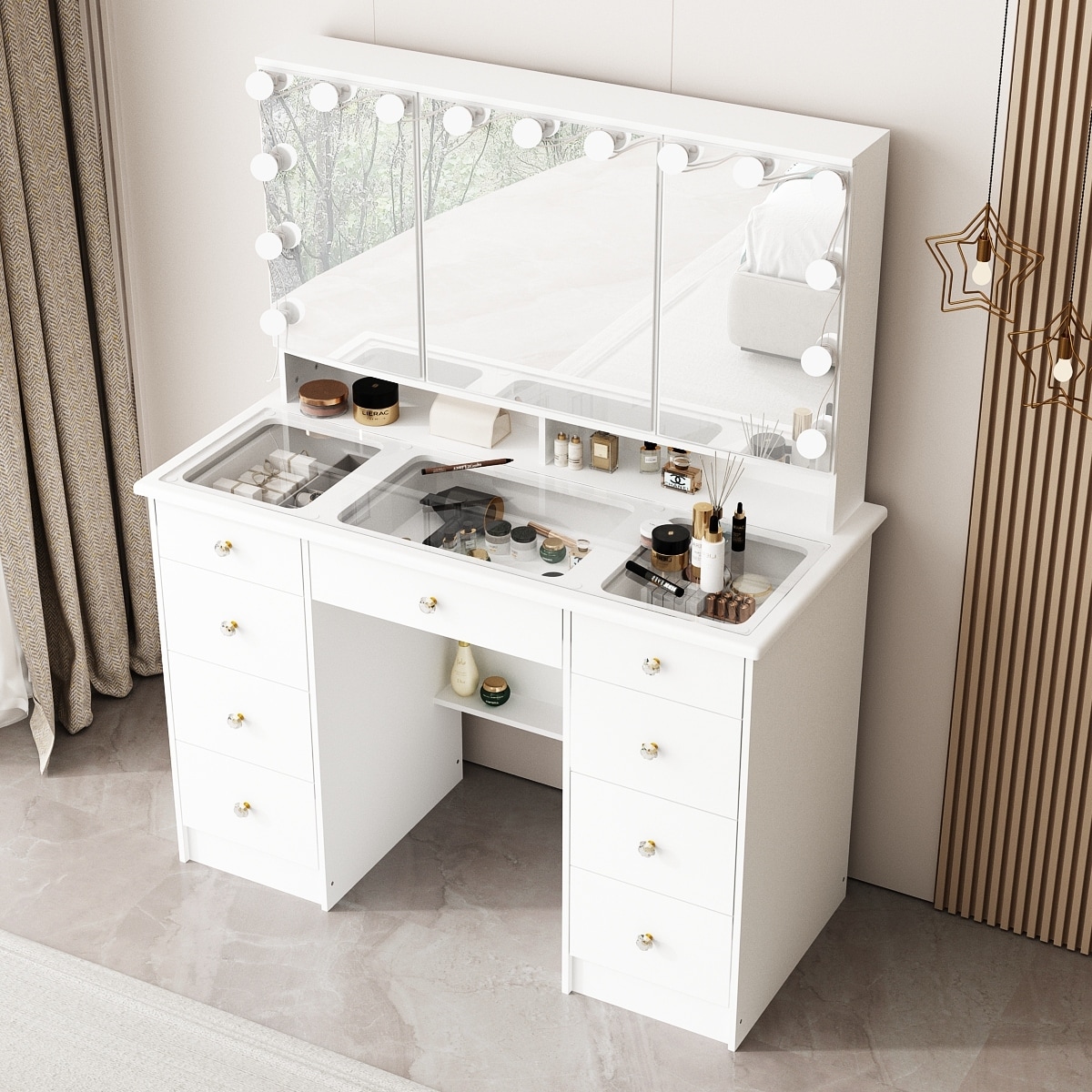 Glass Makeup Vanities Bed Bath Beyond