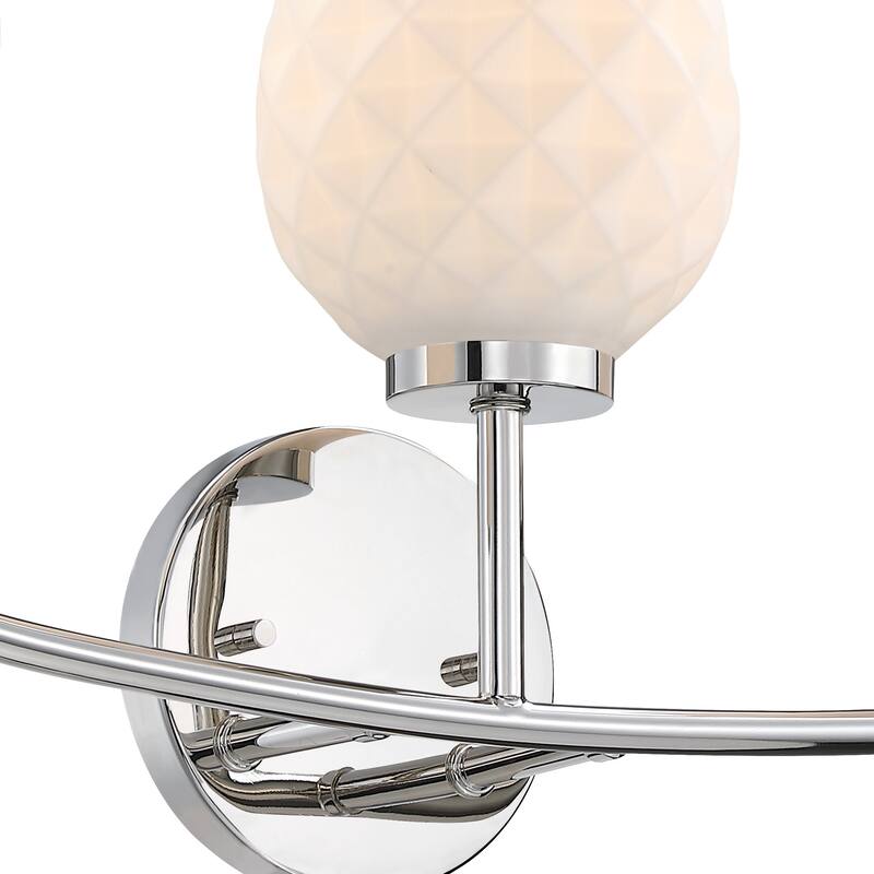 Dita 23 in. 3-Light Polished Nickel Vanity Wall Light for Bathrooms - 5.25