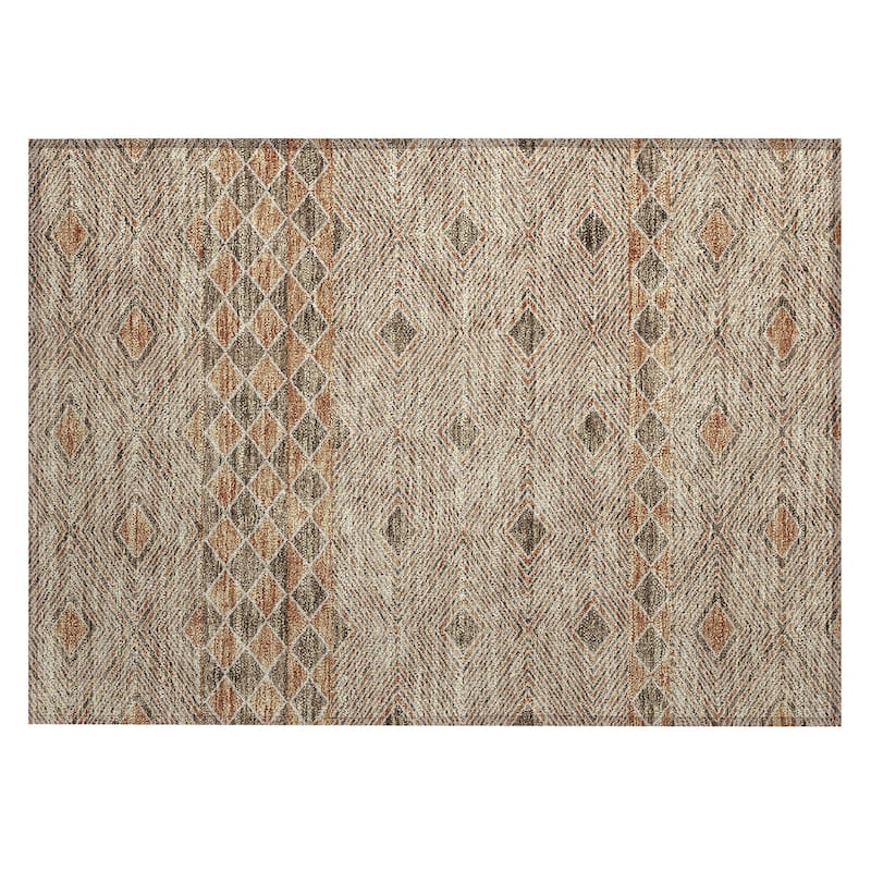 Machine Washable Indoor/ Outdoor Chantille Boho Moroccan Rug