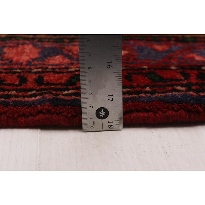 ECARPETGALLERY Hand-knotted Andelz Red Wool Rug - 3'7 x 10'10