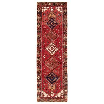 ECARPETGALLERY Hand-knotted Konya Anatolian Red Wool Rug - 3'3 x 10'7