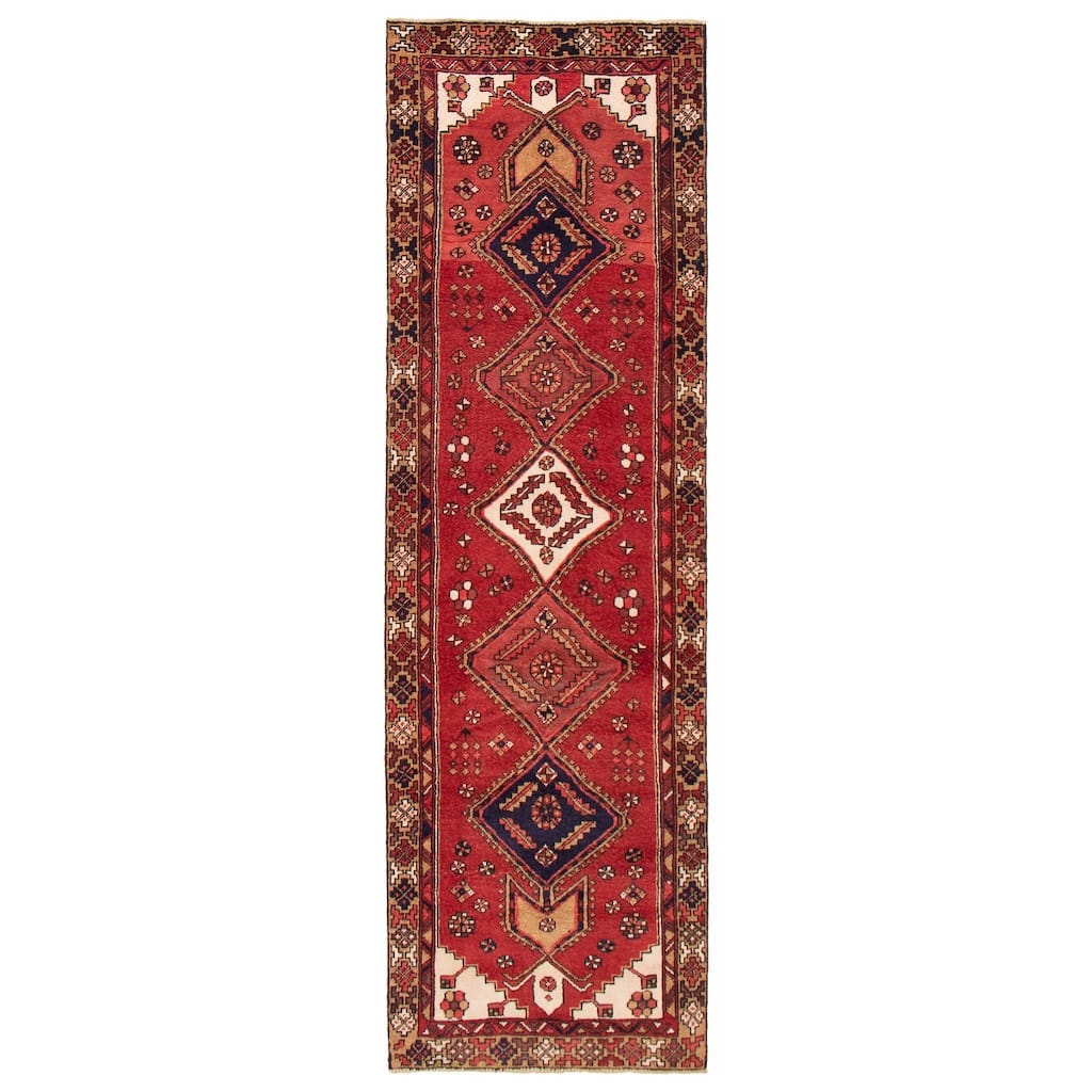 ECARPETGALLERY Hand-knotted Konya Anatolian Red Wool Rug - 3'3 x 10'7