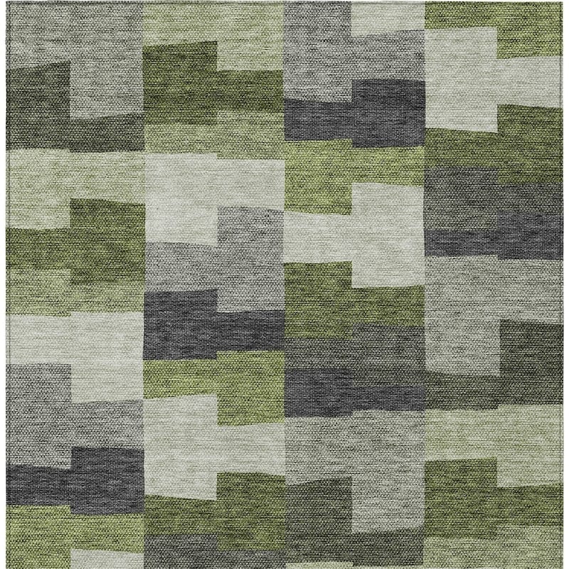 HomeRoots Geometric Transitional Rectangle Outdoor Rug