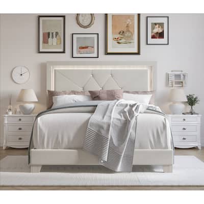 Perina Upholstered Panel Bed