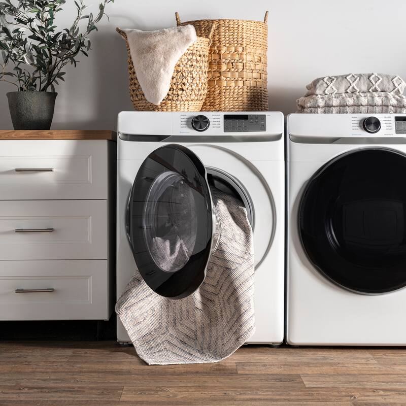 Nuloom Adeline SpinClean Modern Hexagon Machine Washable Area Rug