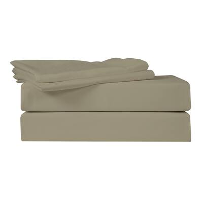 400 TC Super Fine 100pct Egyptian Cotton Sateen Solid Sheet Set