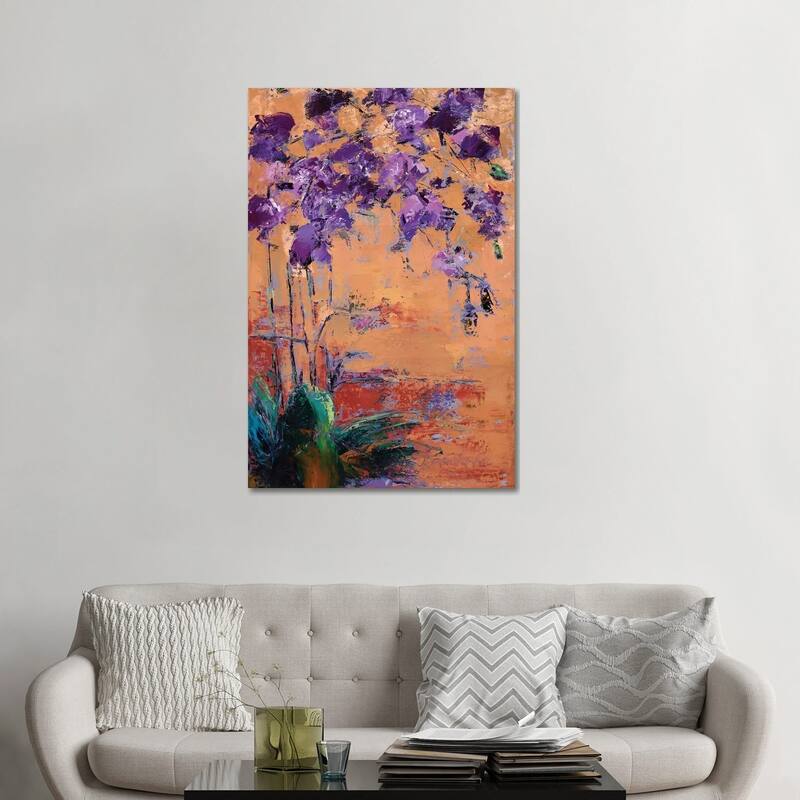 iCanvas "Purple Orchid" by Olena Bogatska Canvas Print - 48x32x1.5
