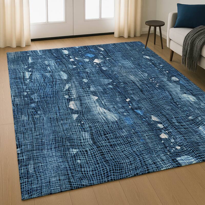 Premium Washable Super Soft Contempo Glam Mayfield Rug - Blue - 8' x 10'