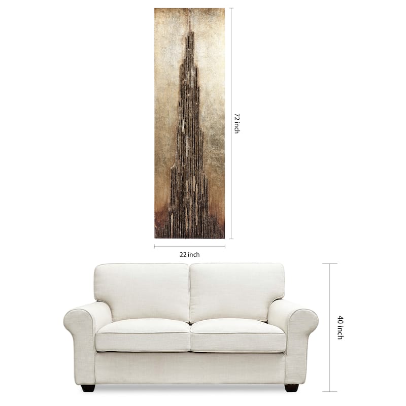 "Stratified" Handed Painted Rugged Wooden Wall Art