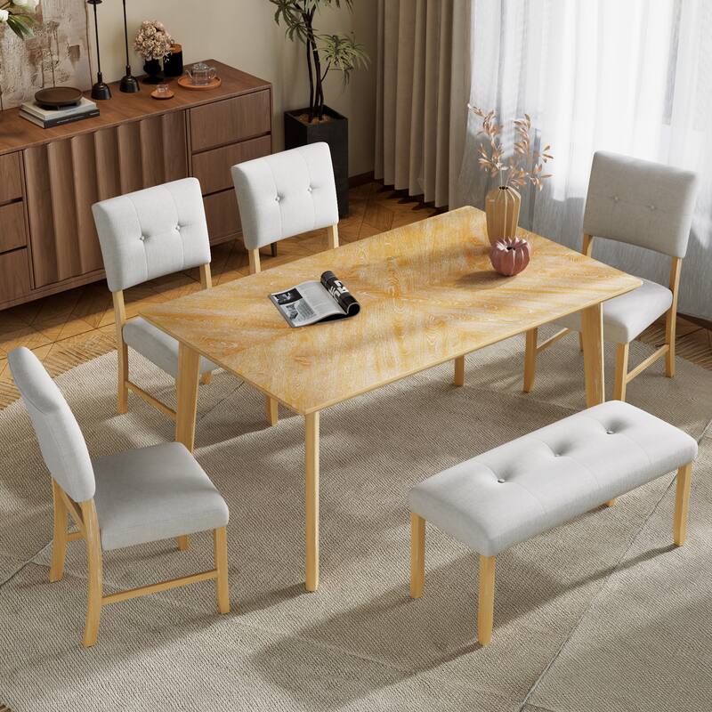 Upholstered Tufted Bench, Modern Bedroom Benches Upholstered Dining Benches, Fabric End of Bed Bench