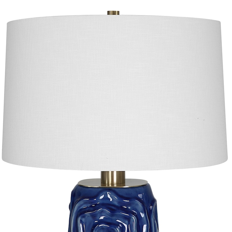 Geometric Patterned Ceramic Table Lamp - 33"