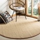 preview thumbnail 6 of 47, SAFAVIEH Natural Fiber Reintraut Sisal Rug 6' Round - Multi/Light Brown - Round