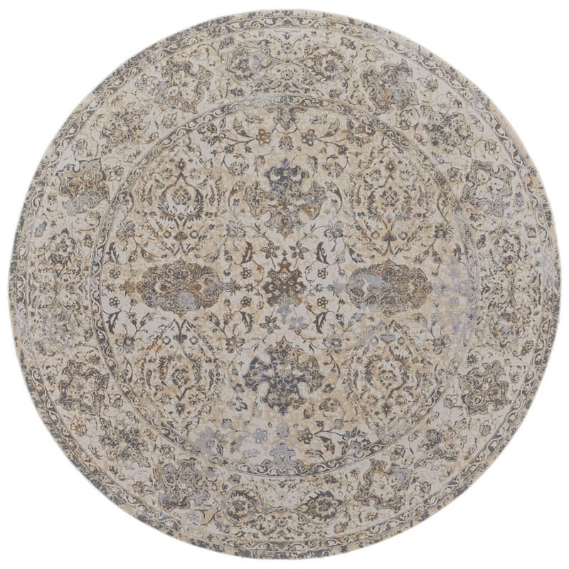 Tino Power Loomed Distressed Geometric Area Rug By HomeRoots - 93' X '93' X '0.39