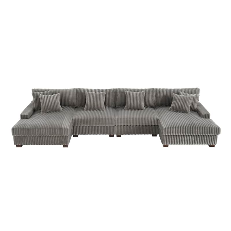 Anne 150" W Oversized Upholstered Modular Sectional Sofa