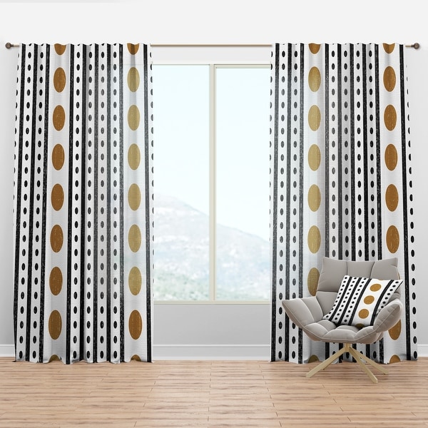 Designart 'Retro Geometrical Abstract Minimal Pattern VII' Mid-Century Modern Curtain Panel. Opens flyout.