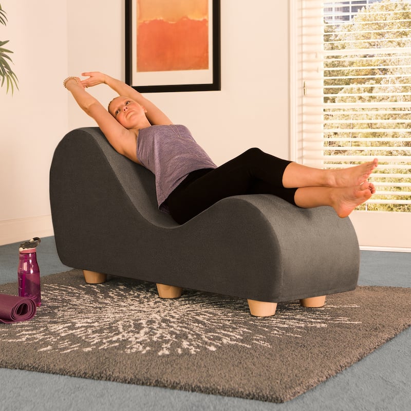 Avana Yoga Chaise Lounge w/ Maple Wood Feet