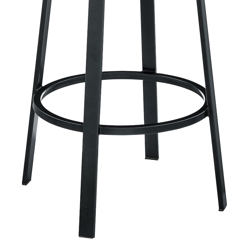 Neura Modern Swivel Counter/Bar Stool in Faux Leather and Metal