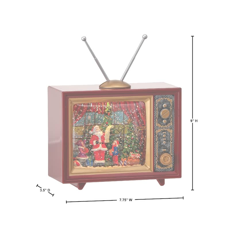 8"Led Santa Tv Water Globe