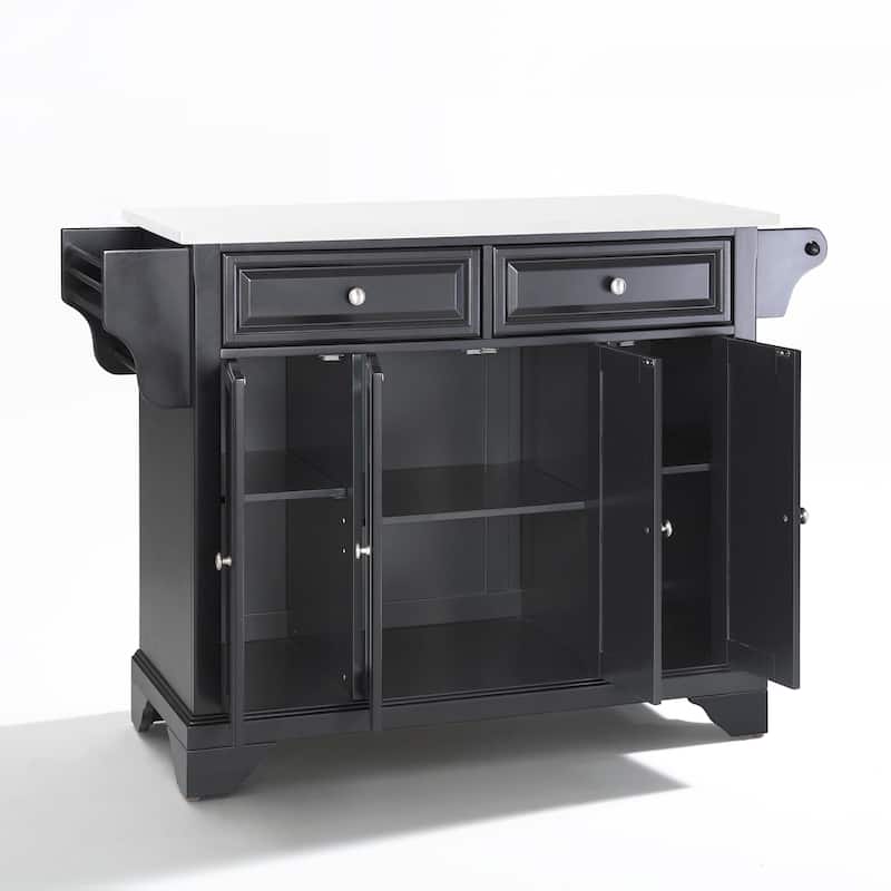 Full Size Kitchen Island with Granite Top & Storage - Portable Kitchen Cart - Modern Kitchen Furniture