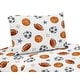 preview thumbnail 1 of 3, Sweet Jojo Designs Sports Theme Boy 3p Twin Sheet Set Watercolor Vintage Soccer Balls Football Baseball Basketball Blue Stars