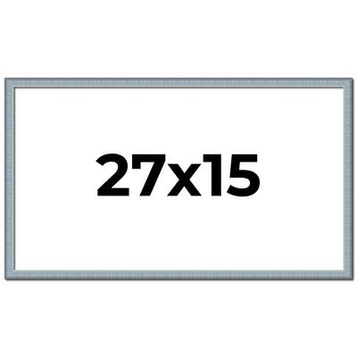27x15 Frame Rustic Sky Blue Solid Wood Picture Frame | 0.75 Inch