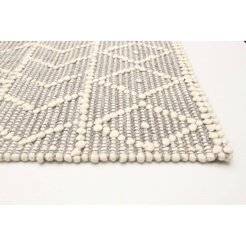 ECARPETGALLERY Braid weave Sienna Taupe Wool Rug - 5'11 x 9'0