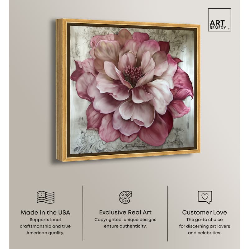 Art Remedy Darla Framed Floral Fine 1 Piece Canvas Wall Art