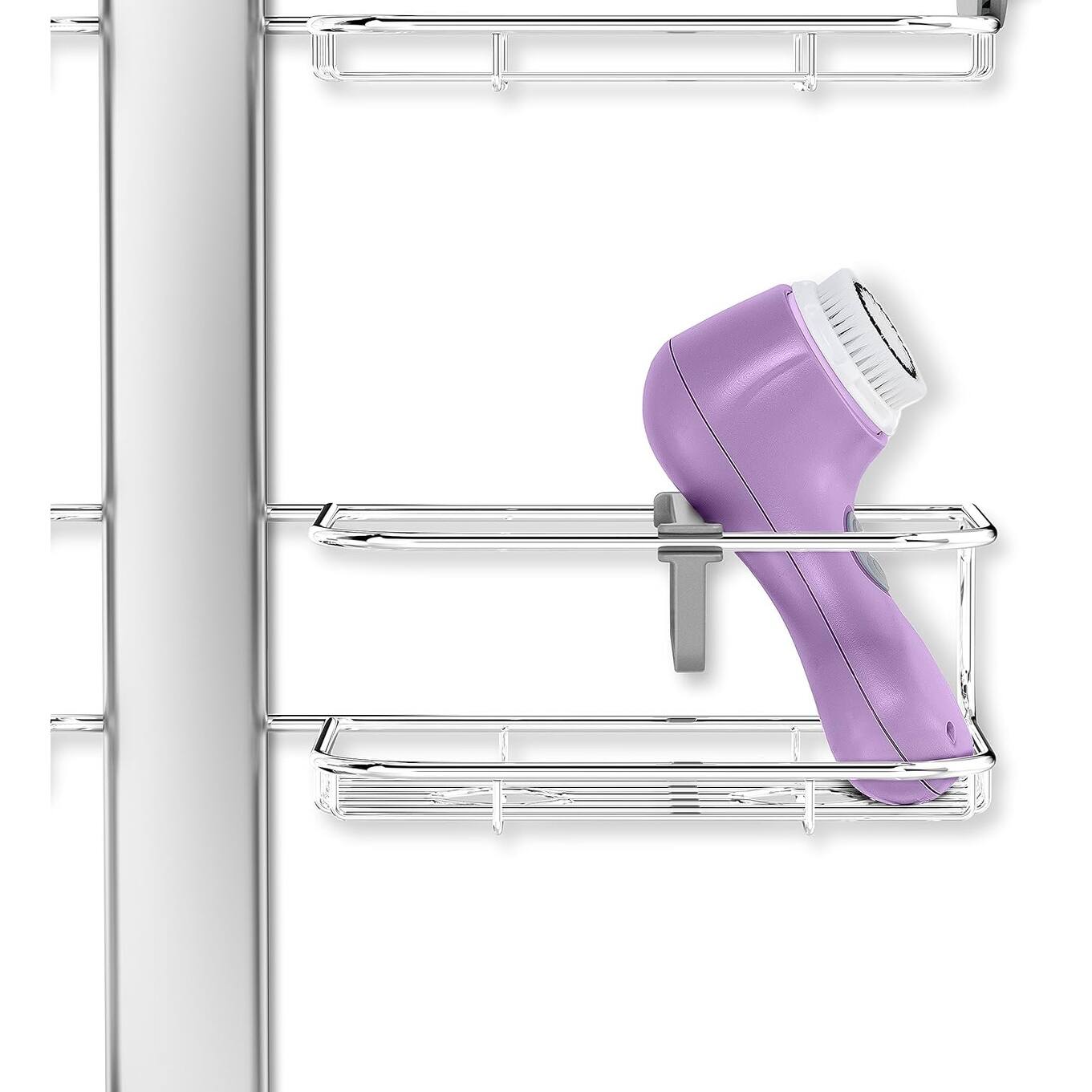 Adjustable and Extendable Shower Caddy, Stainless Steel and Anodized