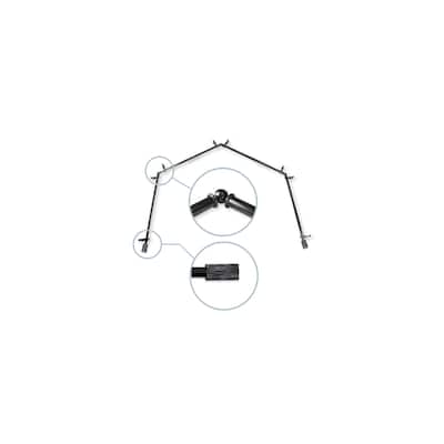 Rustic Curtain Rod Set - Adjustable Telescoping Rods 20-72 Inch - Black Finial Hardware - M