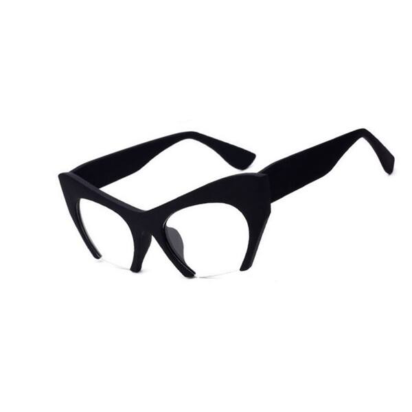 Shop Trendy Half Frame Uv400 Eyewear Cat Eye Sunglasses Women